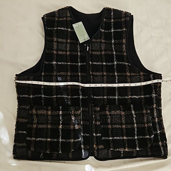 H&M Men's Outerwear Zip-Up Vest Large Black/ Gray - Picture 12 of 16